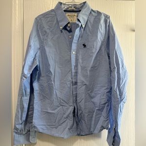 Abercrombie & fitch men’s long sleeve blue dress shirt size XL - great condition